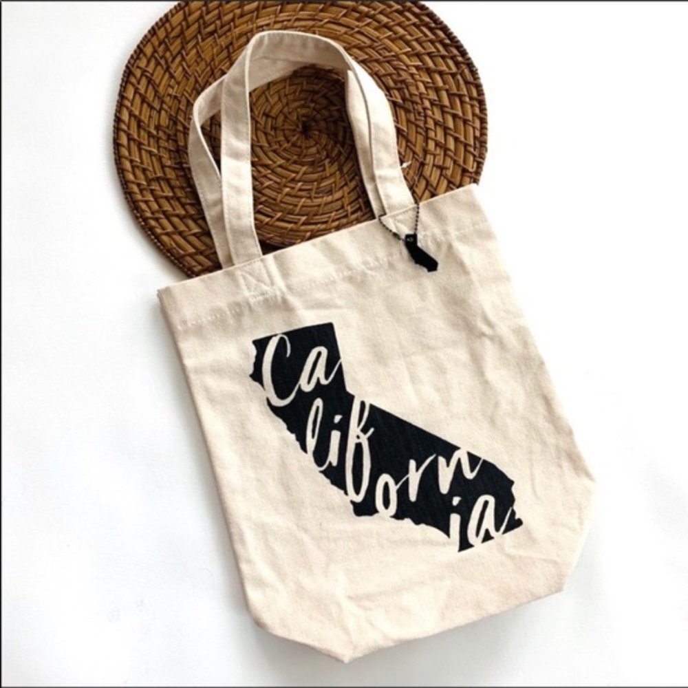 🆕 CALI California Canvas Tote Bag + CALI Keychain